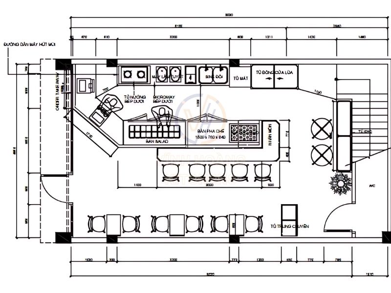 Bản vẽ thiết kế 2D bếp ăn công nghiệp (4)