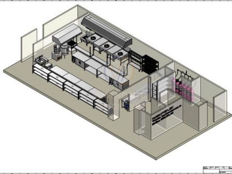 Bản vẽ thiết kế 3D bếp ăn công nghiệp (5)