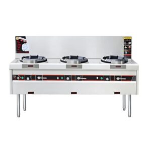 Bếp á 3 họng quạt thổi có bầu nước
