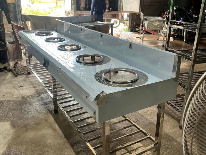 Sản xuất bếp á công nghiệp 5 họng