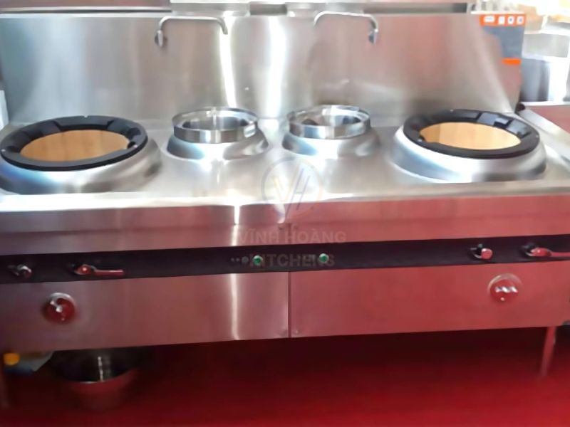 Bếp á quạt thổi 2 họng 2 bầu nước