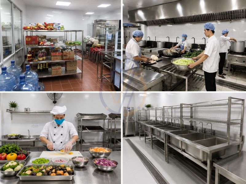 Khu vực sơ chế thực phẩm