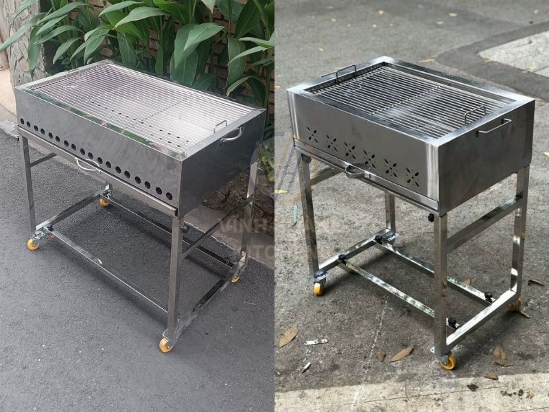 Bếp nướng inox công nghiệp sử dụng nhiên liệu gas