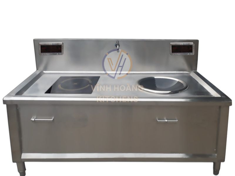 Bếp từ kết hợp mặt lõm và phẳng