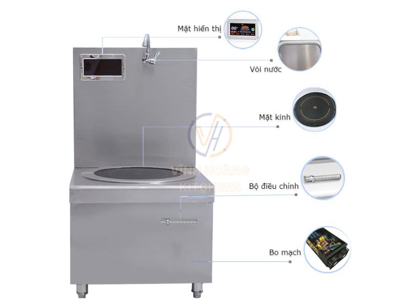 Cấu tạo bếp từ công nghiệp đơn