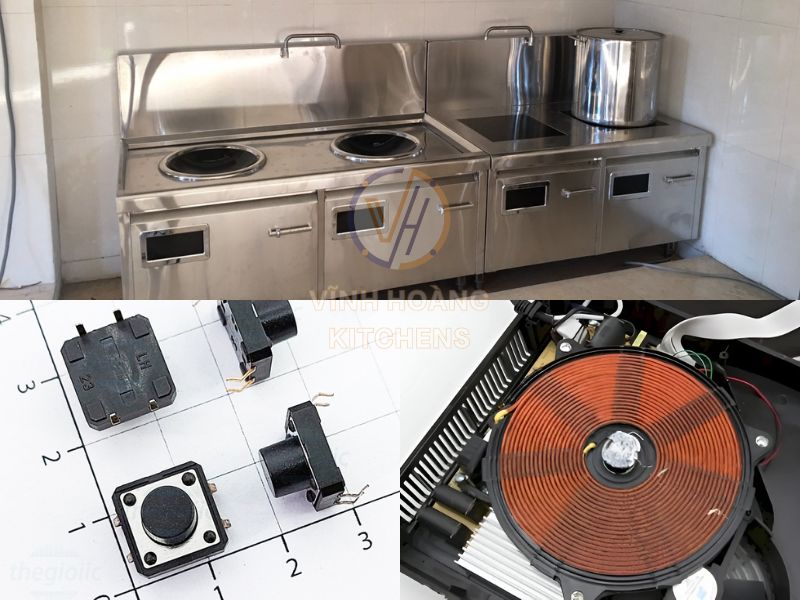 Chất liệu cấu tạo bếp từ công nghiệp