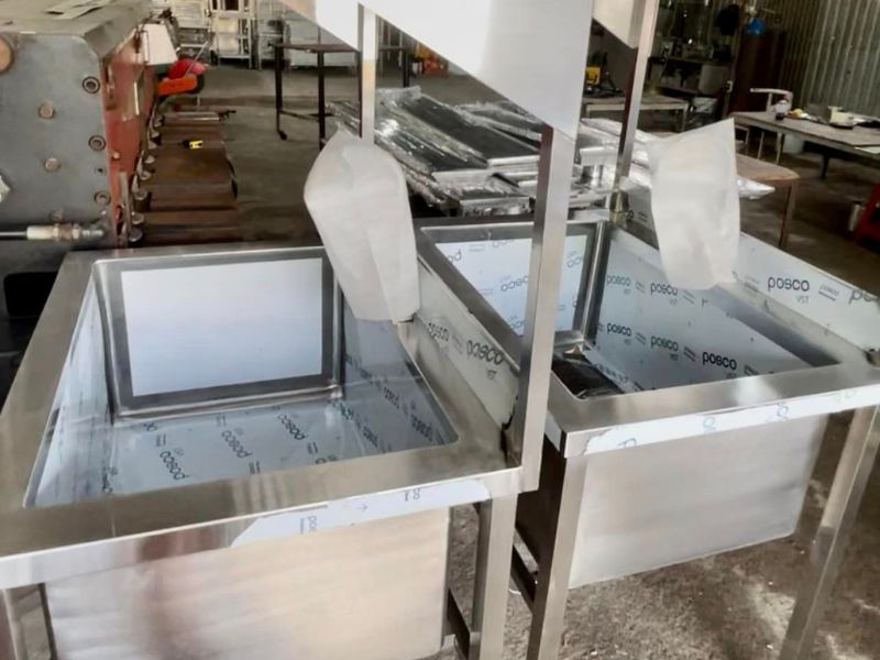 Chậu rửa inox công nghiệp Vĩnh Hoàng Kitchens