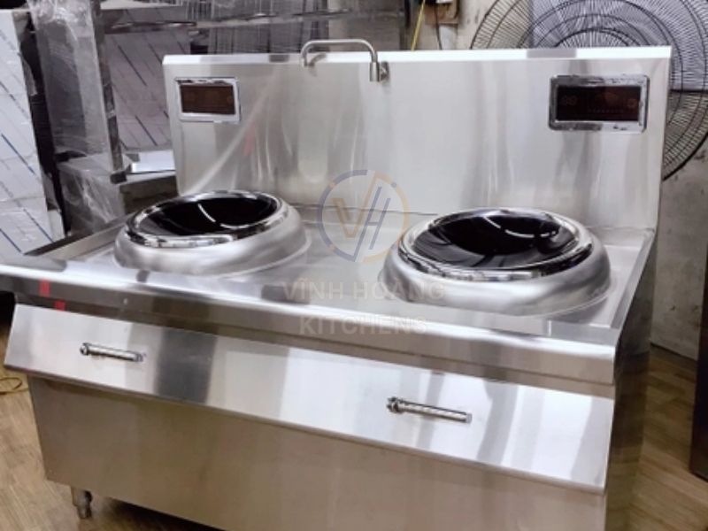 Hình ảnh thực tế bếp từ lõm công nghiệp Vĩnh Hoàng Kitchens