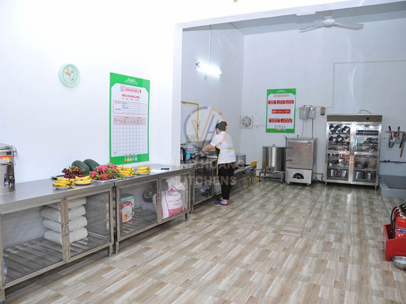 Phân chia khu vực bếp rõ ràng