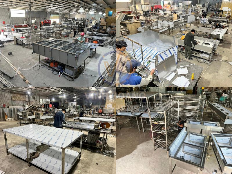 Sản xuất bếp công nghiệp inox 304 chất lượng cao