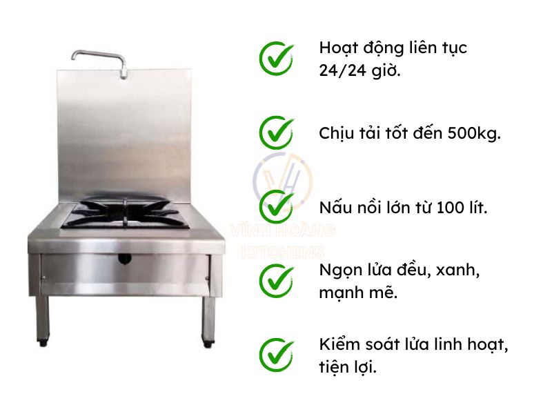 Ưu điểm của sản phẩm bếp hầm đơn