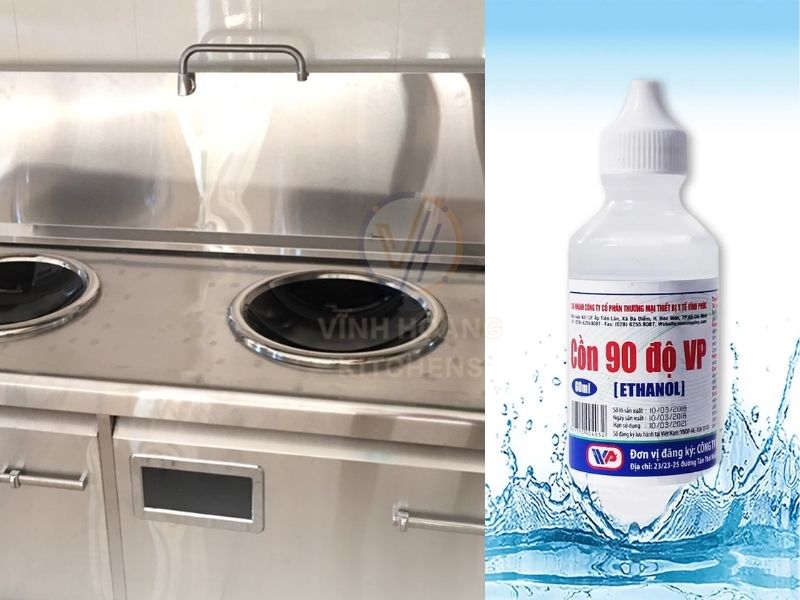 Vệ sinh bếp điện từ công nghiệp bằng cồn