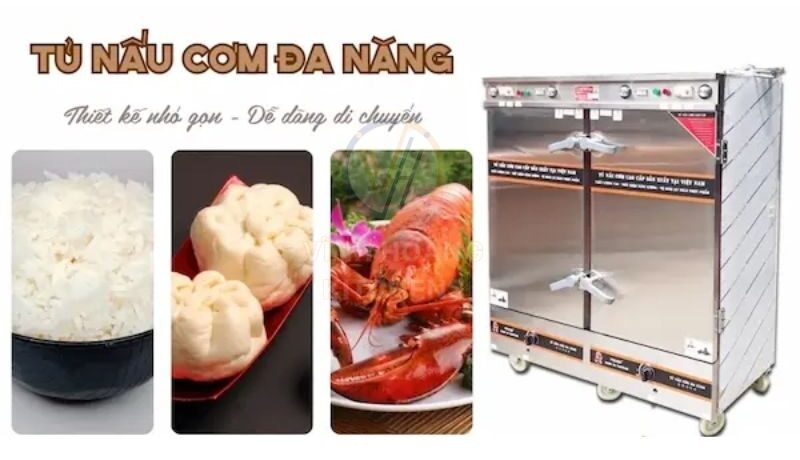 Cấu tạo và chất liệu tủ nấu cơm 24 khay gas
