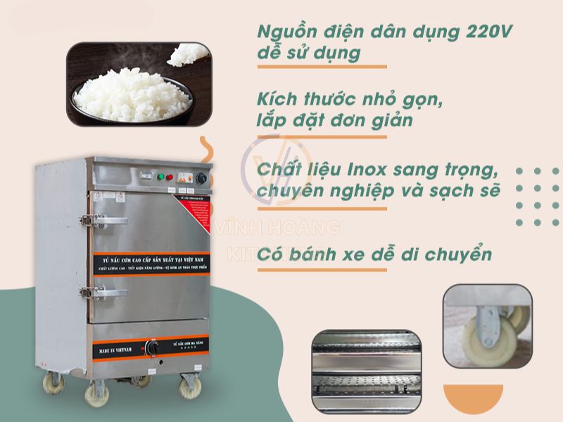 Nguyên lý hoạt động của tủ cơm điện 6 khay