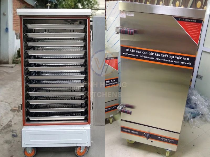 Ưu điểm của tủ cơm gas công nghiệp 12 khay
