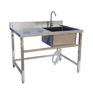 Chậu rửa công nghiệp 1 hố bàn lệch trái