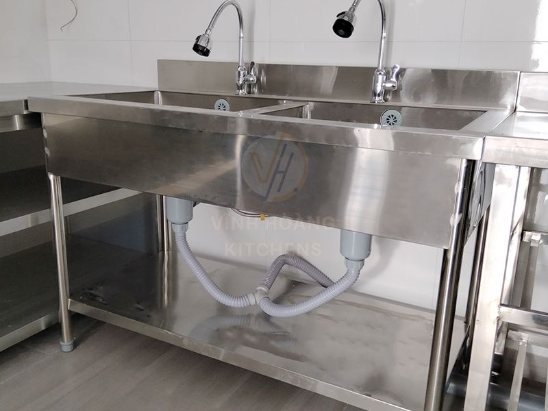 Chậu rửa công nghiệp 2 hố