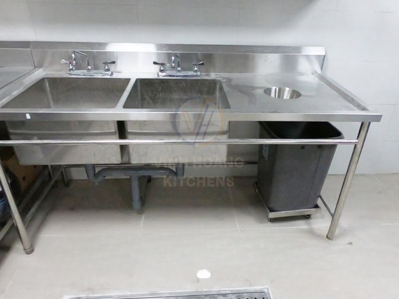 Chậu rửa tích hợp bàn sơ chế