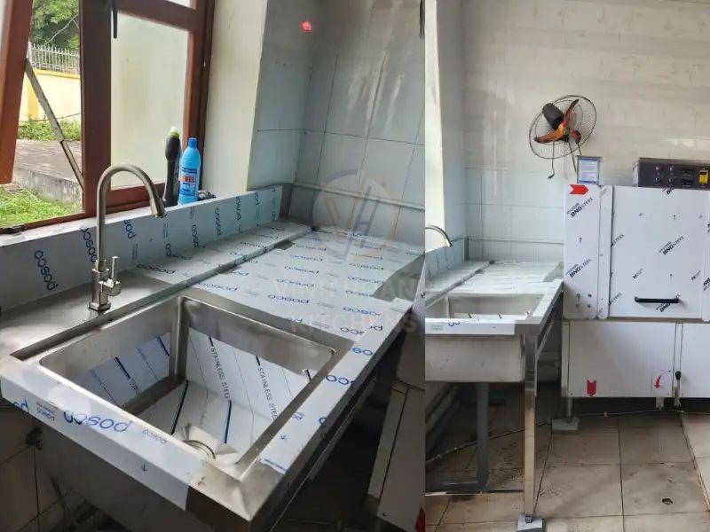 Quy trình lắp đặt và bảo dưỡng chậu rửa công nghiệp