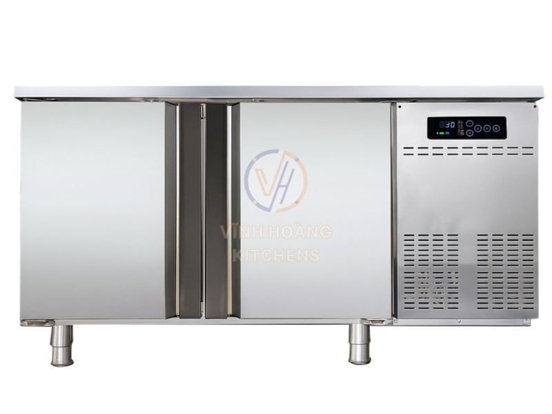 Bàn mát 2 cánh inox 1500mm (320L) quạt gió