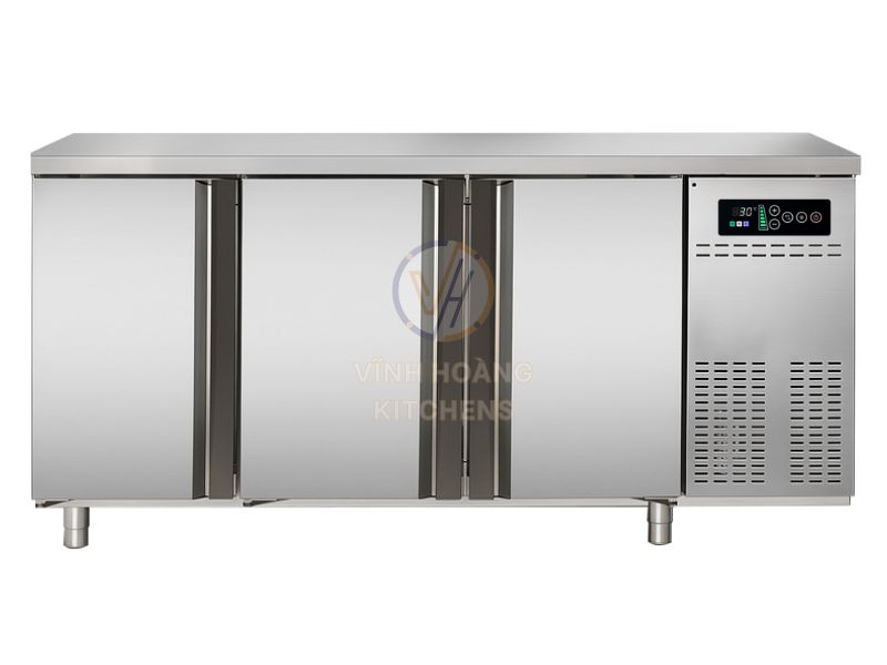 Bàn mát 3 cánh inox 1800mm (400L) quạt gió