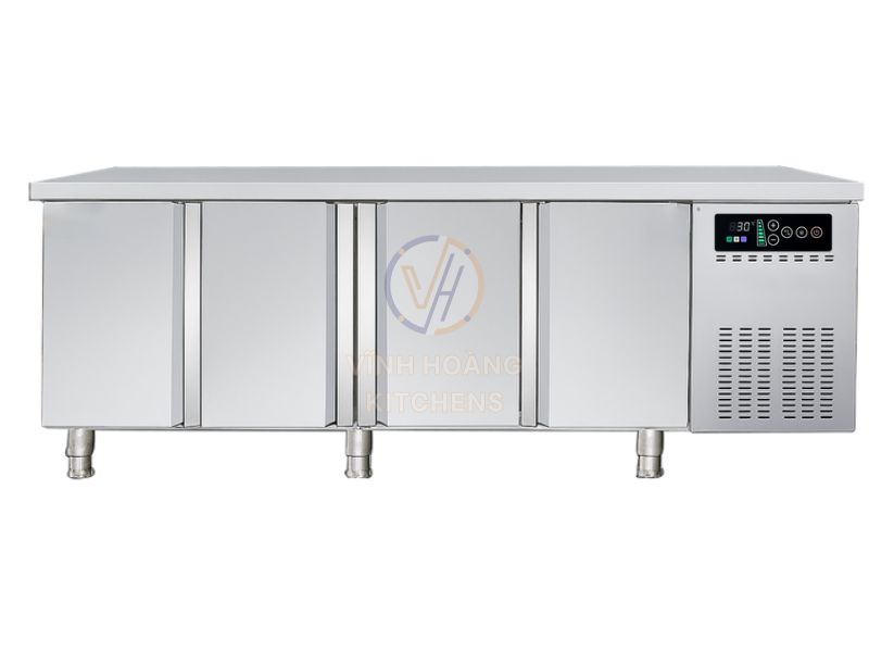 Bàn mát 4 cánh inox 2300mm (610L) quạt gió