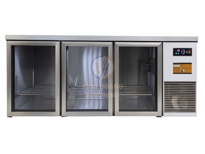 Bàn mát cánh kính 1800mm (400L) quạt gió
Bàn mát cánh kính 1800mm (400L) quạt gió