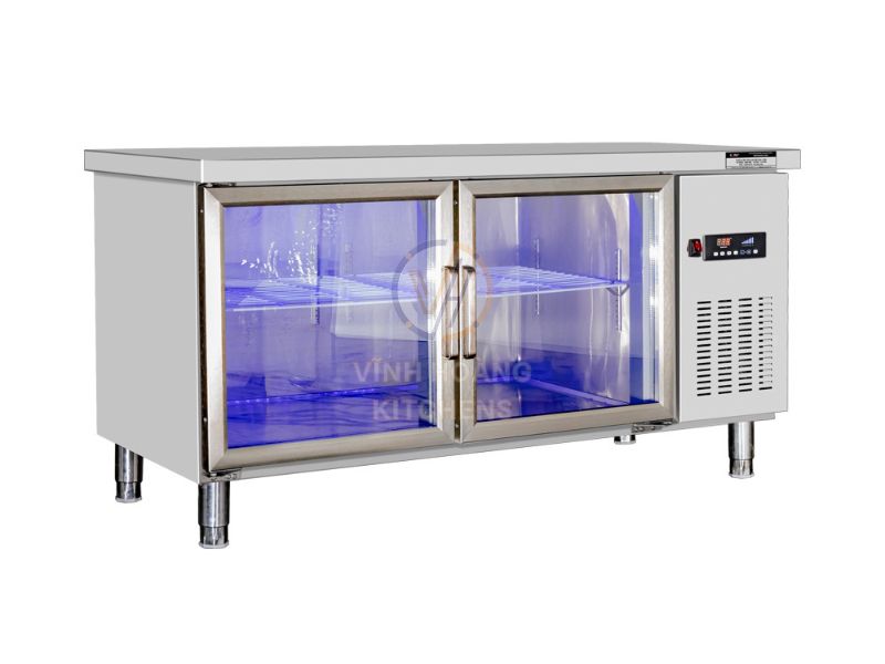 Bàn mát 2 cánh kính 1200mm 300L trực tiếp