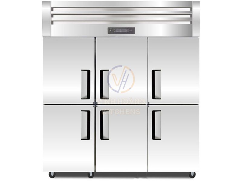 Tủ đông 6 cánh inox 1800mm (1650L) trực tiếp TD-VHTT1.8