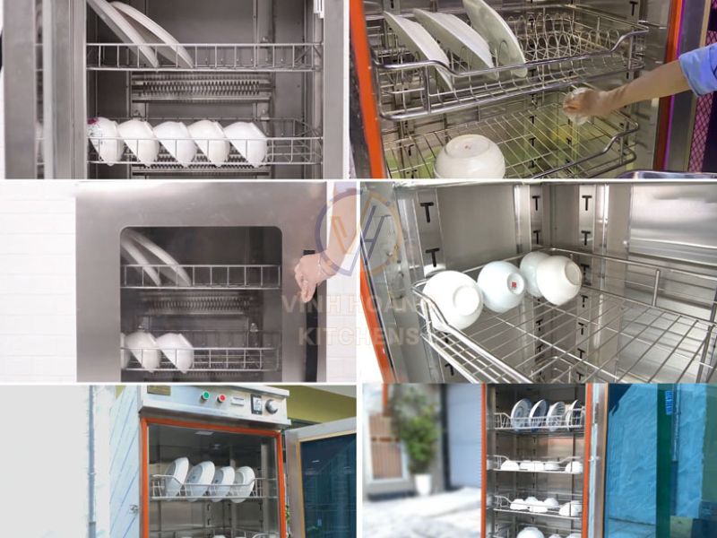 Chờ khoảng 5-10 phút rồi hãy lấy bát đĩa ra khỏi tủ