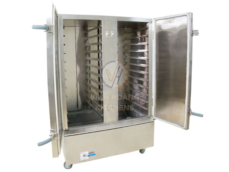 Tủ cơm công nghiệp vận hành dựa trên nguyên lý tạo hơi nước bão hòa