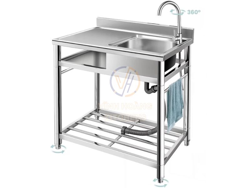 Chậu rửa inox giúp đảm bảo an toàn vệ sinh thực phẩm
