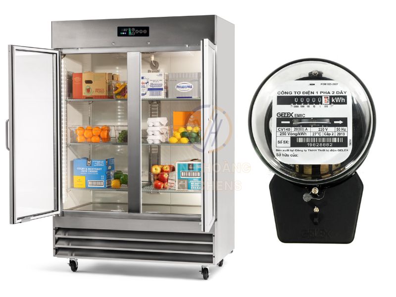 Công suất tủ mát công nghiệp thường dao động từ 410W - 850W