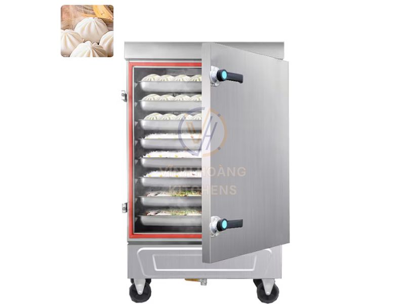 Tủ nấu cơm bằng gas công nghiệp 10 khay