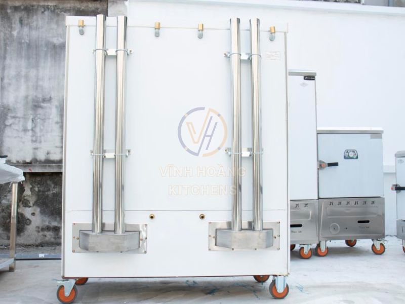 Van xả áp thường được thiết kế ở đằng sau tủ cơm