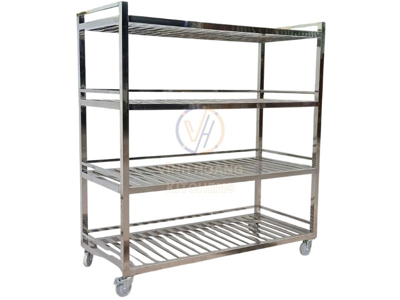 Inox 304 được ứng dụng làm kệ inox