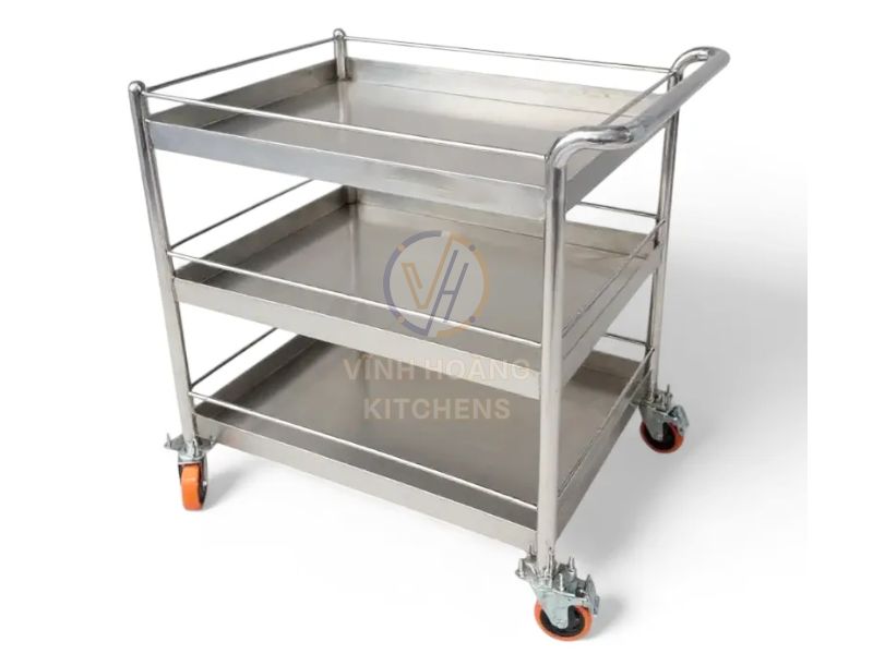 Kệ inox 3 tầng di chuyển