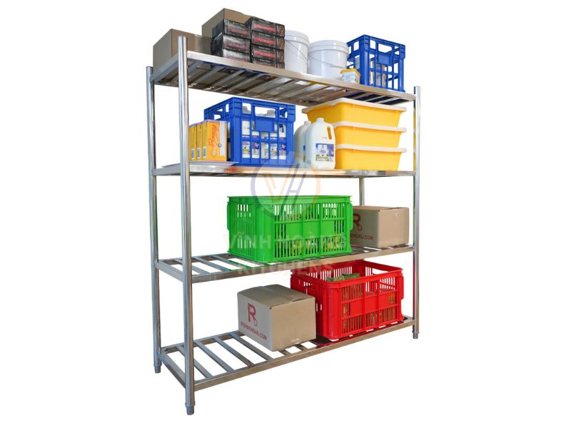 Kệ cố định thường được sử dụng để đựng thực phẩm khô