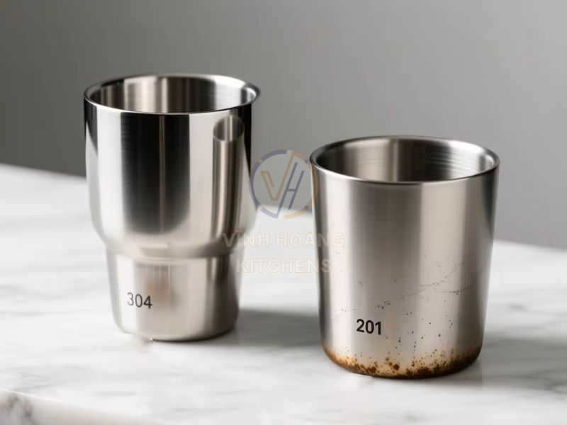 Inox 304 có khả năng chống gỉ tốt hơn inox 201