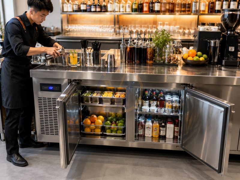 Hiểu đúng tác dụng của bàn mát quầy bar
