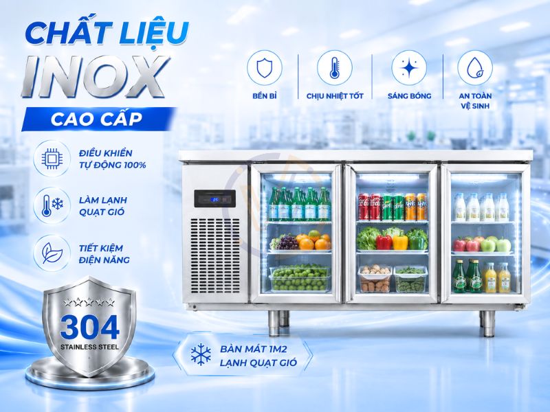 Được làm bằng inox 304