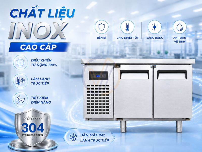 Lựa chọn những dòng tủ mát được làm bằng inox 304