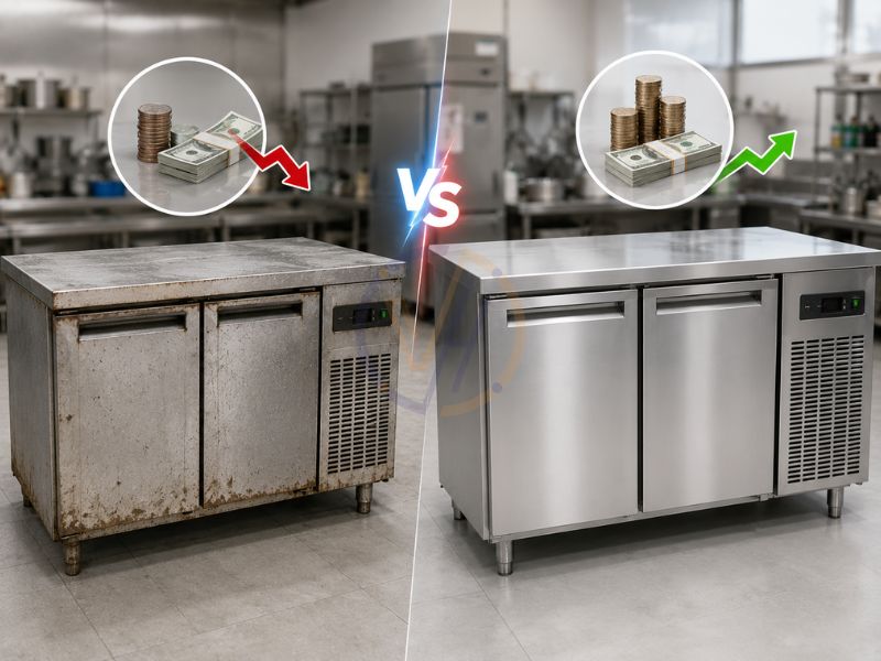 So sánh giá giữa bàn mát cũ và bàn mát mới