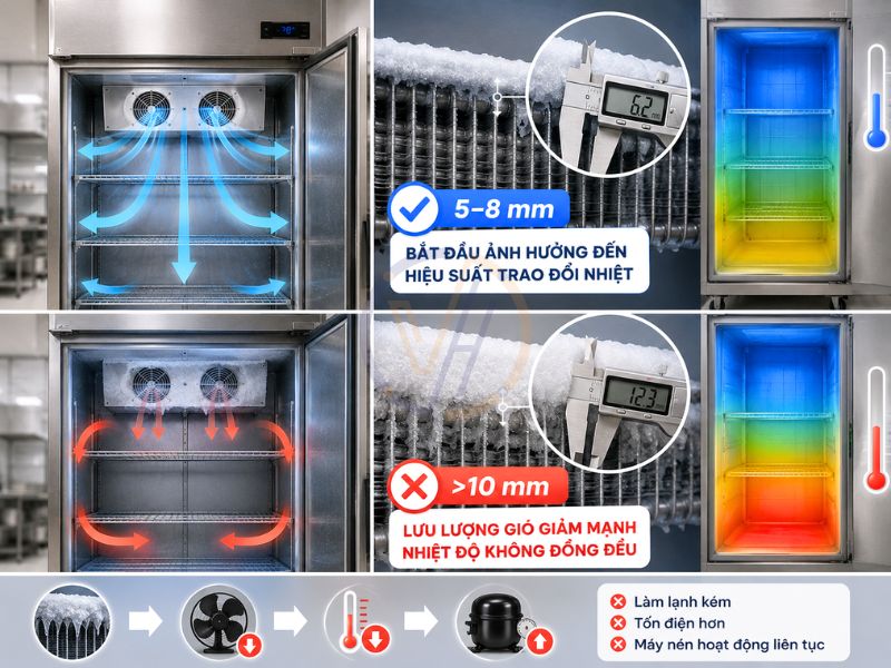 Khi lớp tuyết dày khoảng 10mm