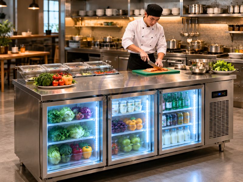Tiết kiệm không gian và giúp đầu bếp thao tác nhanh hơn