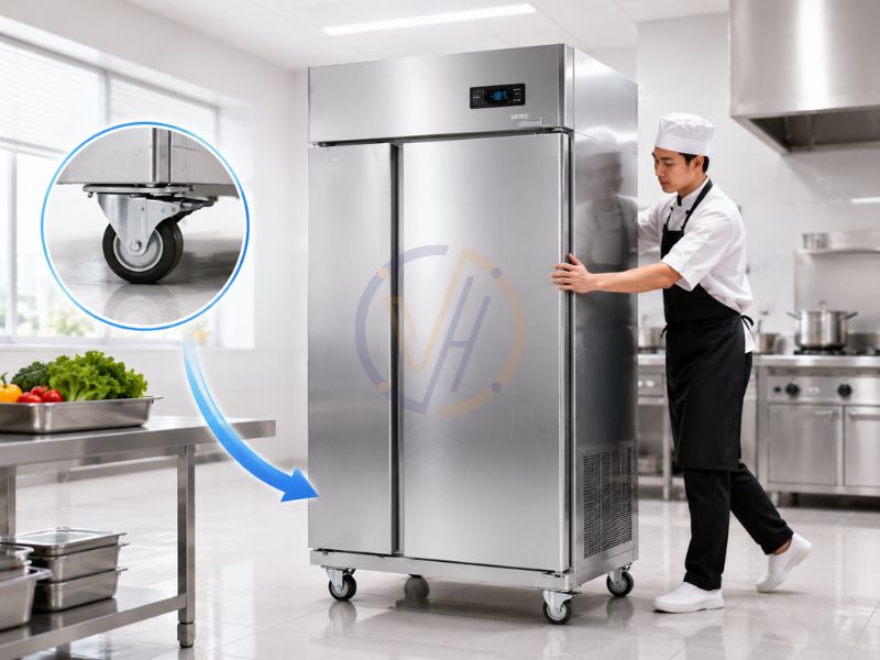 Bánh xe dễ dàng di chuyển từ vị trí này sang vị trí khác