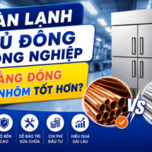 Dàn lạnh tủ đông công nghiệp bằng đồng hay nhôm tốt hơn?