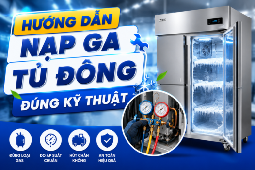 Hướng dẫn nạp ga tủ đông đúng kỹ thuật, an toàn
