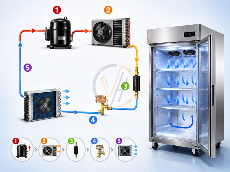 Nguyên lý hoạt động của tủ đông quạt gió
