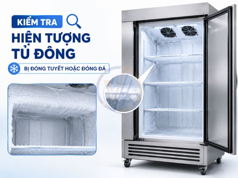 Kiểm tra hiện tượng tủ đông bị đóng tuyết